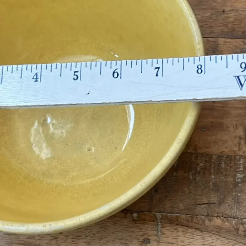 Antique Primitive Yellow Ware and Shenango China Mixing Bowl Set Farmhouse